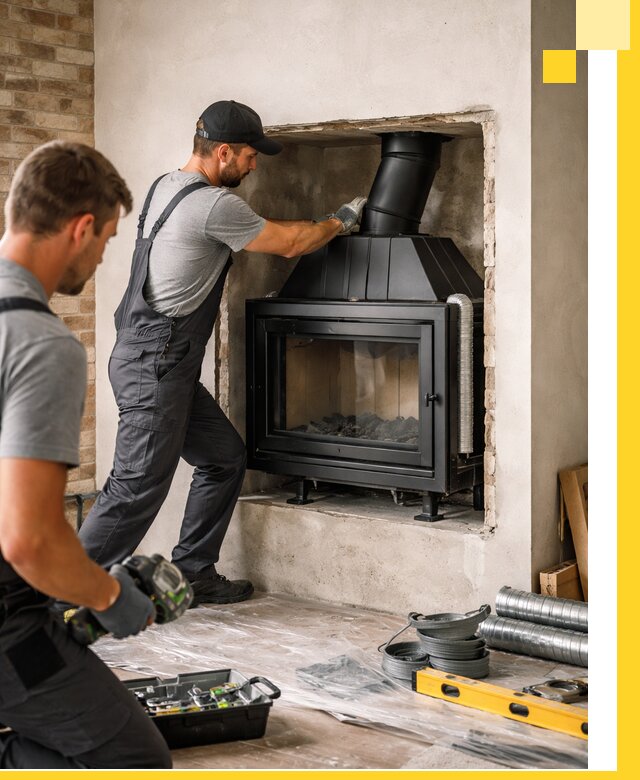 Установка каминных топок в Туймазы: монтаж, подключение