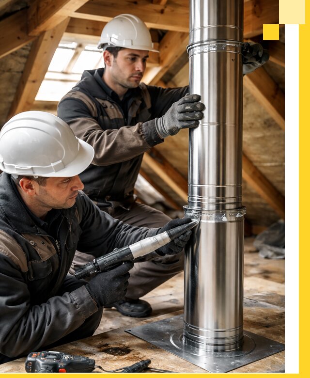 Монтаж дымоходов для каминов в Туймазы с гарантией качества