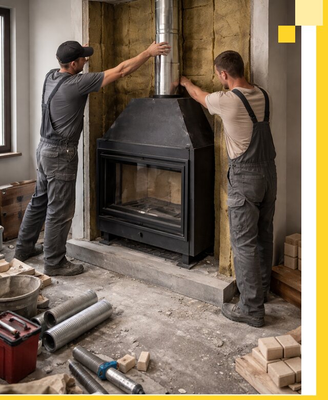 Изготовление и монтаж закрытых каминов в Туймазы под ключ