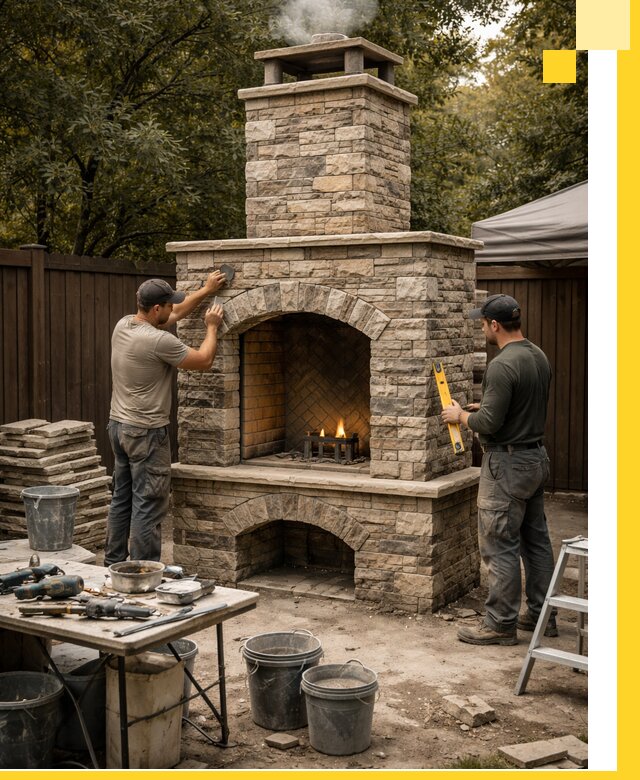 Проектирование и установка уличных каминов в Туймазы