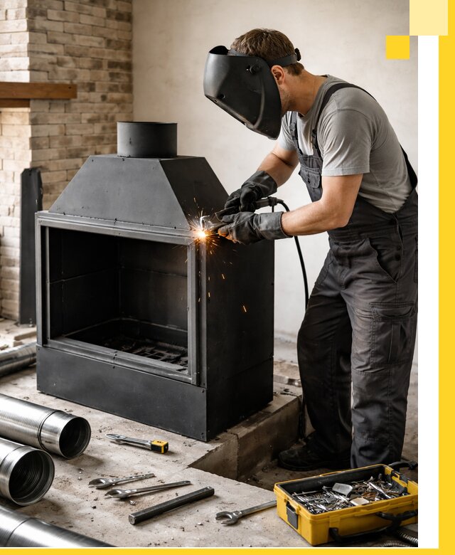 Продажа и установка металлических каминов в Туймазы под ключ