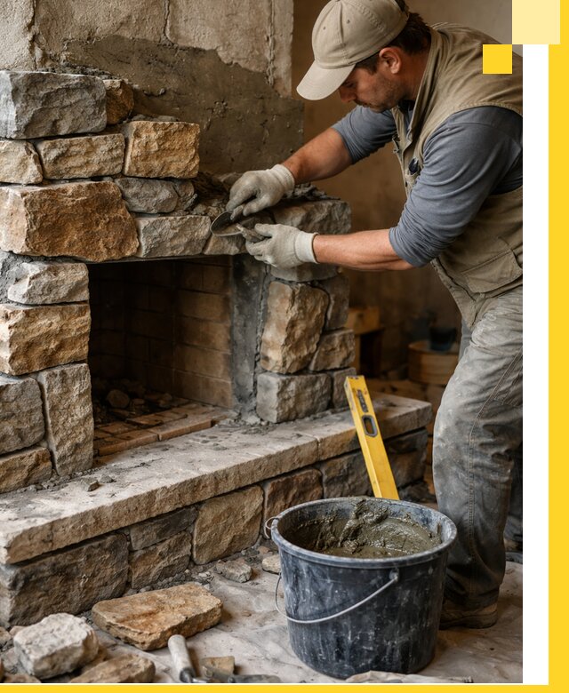 Изготовление и установка каменных каминов под ключ в Туймазы