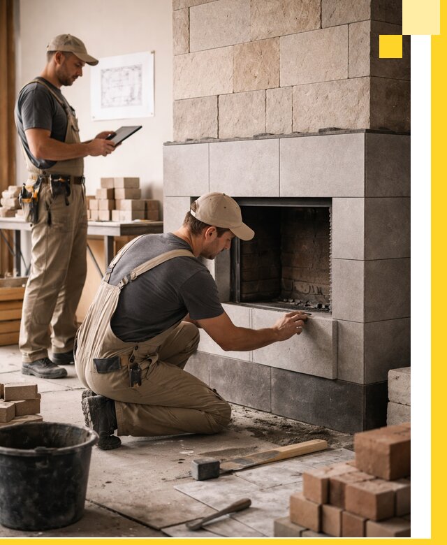 Индивидуальные проекты каминов и каминных систем в Туймазы