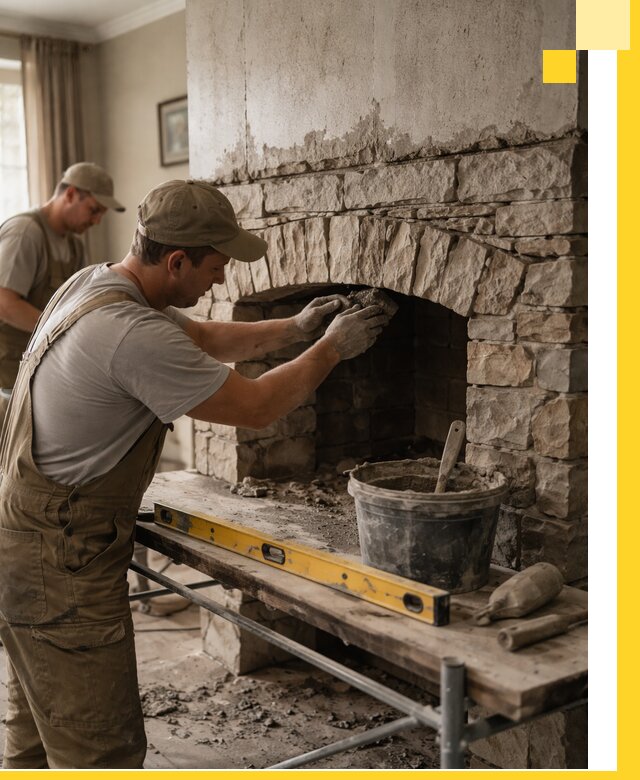 Изготовление каминов под ключ в Туймазы, монтаж и отделка