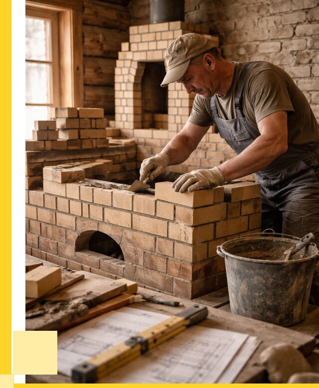 Кладка печей из кирпича в Туймазы цены от 30570 р. - ЭриданТмз