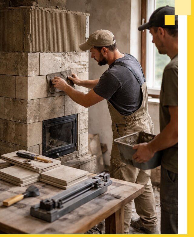 Профессиональная облицовка печей в Туймазы: керамика и камень