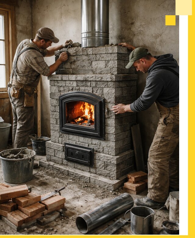 Производство, поставка и монтаж дровяных печей в Туймазы