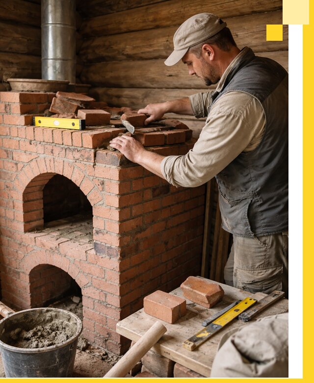 Изготовление и установка русских печей в Туймазы под ключ