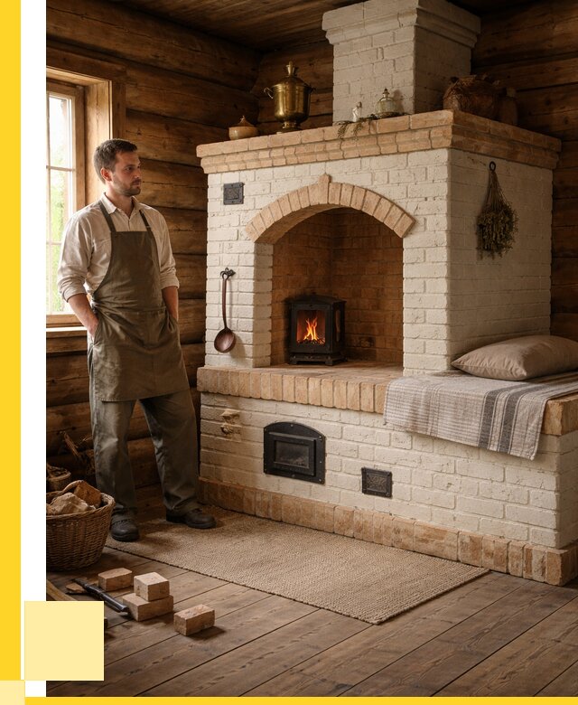 Русские печи с лежанкой под ключ в Туймазы от 152850 р. ЭриданТмз