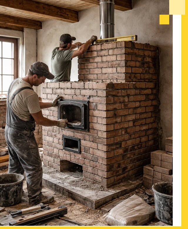 Печи для загородного дома под ключ в Туймазы — монтаж и сервис