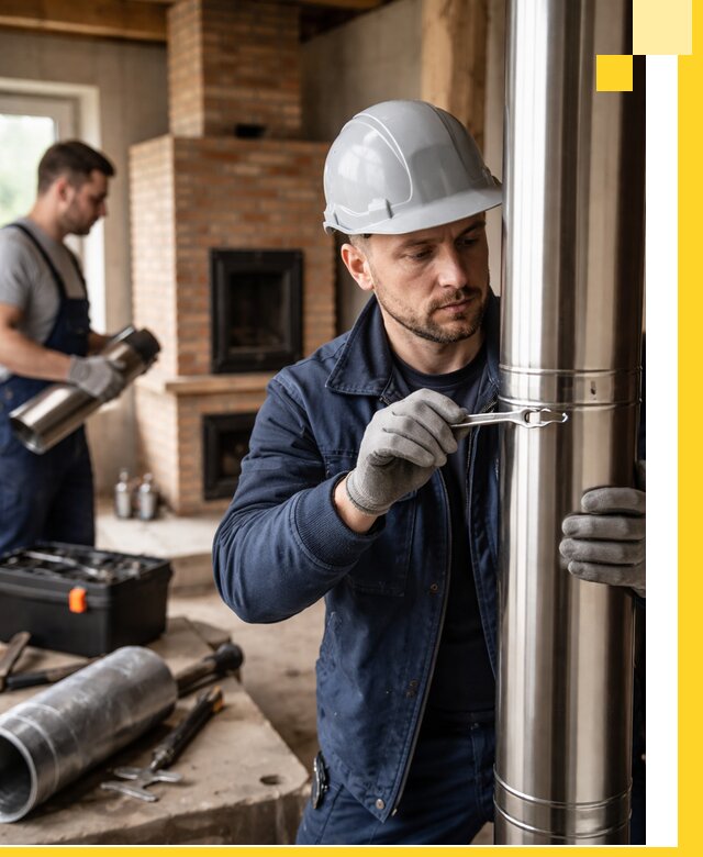 Профессиональный монтаж дымоходов для печей в Туймазы