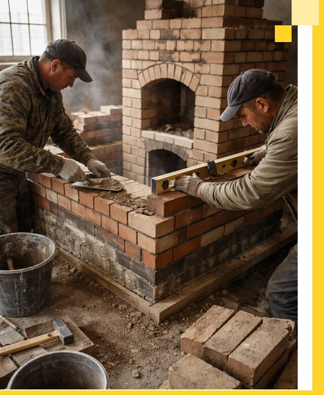 Изготовление и монтаж печей и каминов из кирпича в Туймазы