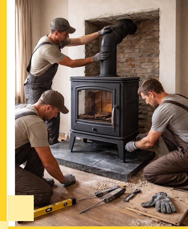 Монтаж печи камина в частном доме в Туймазы от 25475 р. | ЭриданТмз