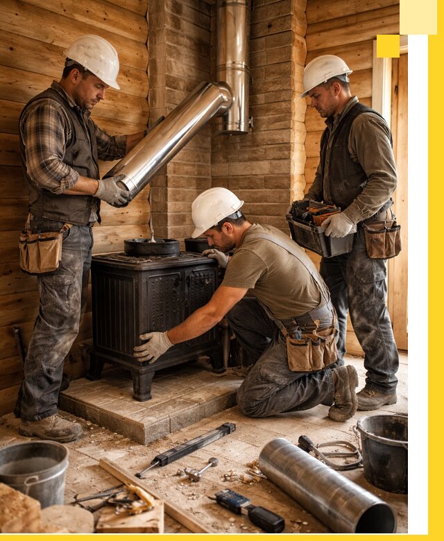 Профессиональный монтаж банных печей и дымоходов в Туймазы