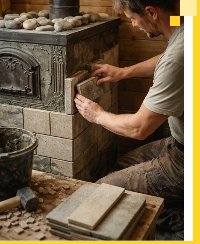 Облицовка банных печей в Туймазы профессиональная отделка