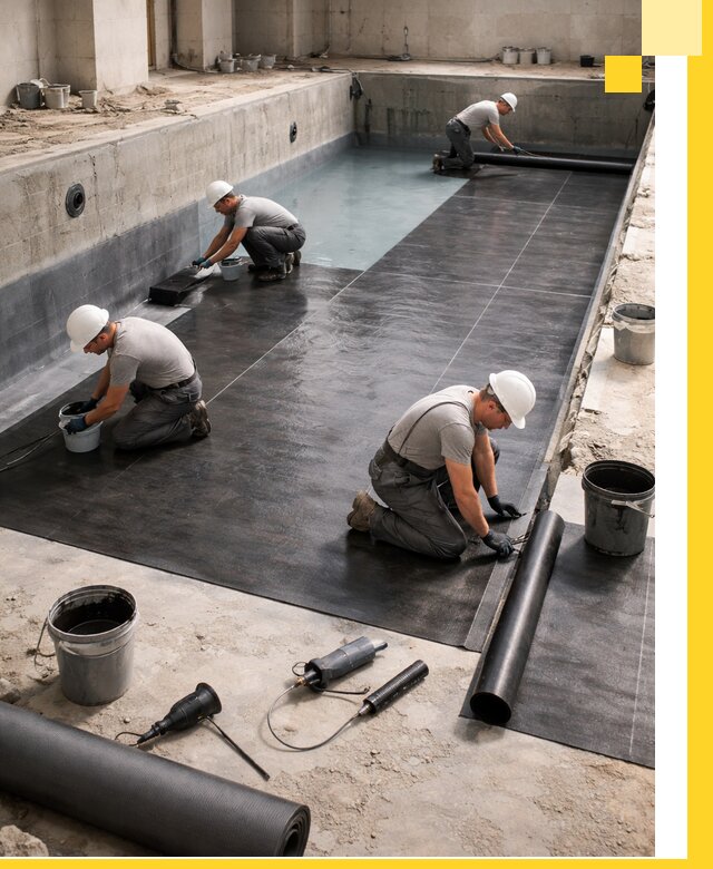 Профессиональная гидроизоляция бассейнов и чаш в Туймазы под ключ