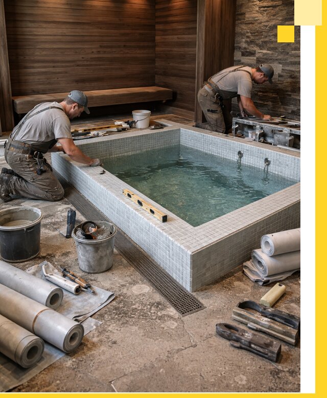 Установка и строительство бассейнов для сауны в Туймазы