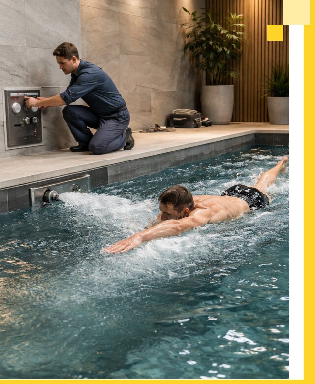 Проектирование и монтаж бассейнов с противотоком в Туймазы