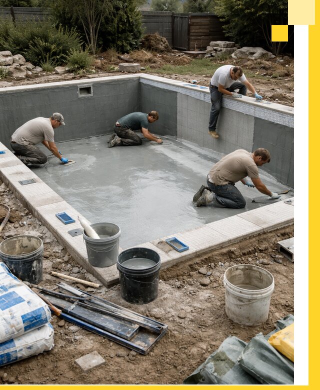 Изготовление и монтаж чаши бассейна под ключ в Туймазы