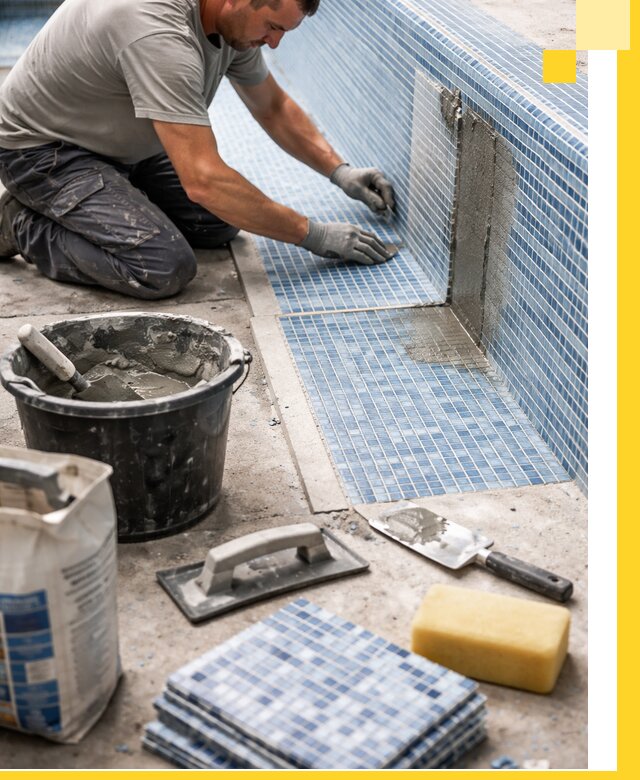 Укладка и ремонт мозаики для бассейнов под ключ в Туймазы