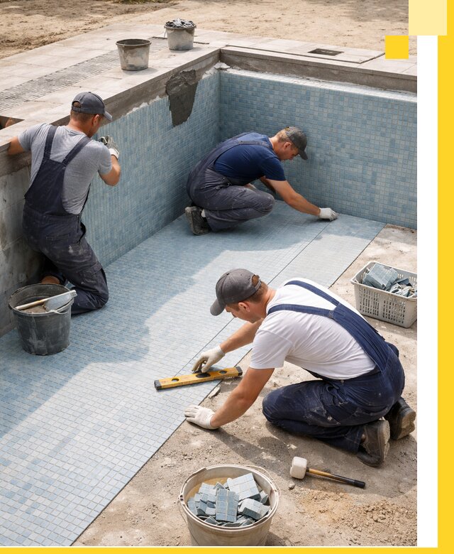 Укладка и установка плитки для бассейнов под ключ в Туймазы