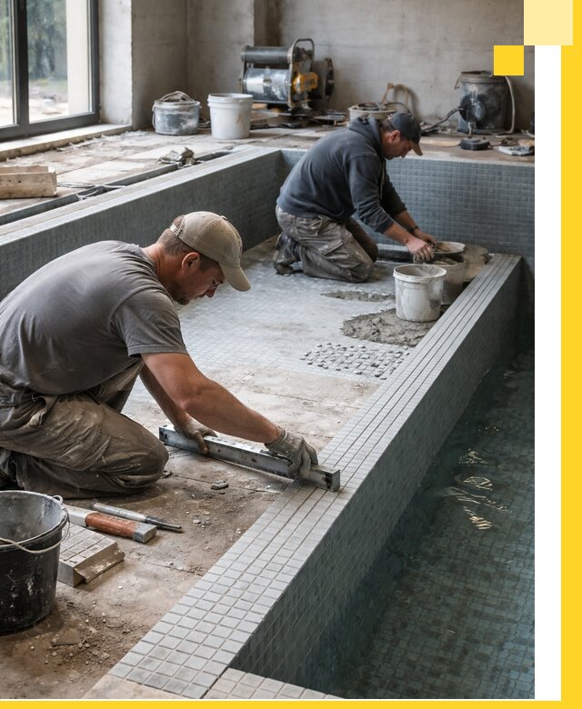 Строительство бассейна в частном доме в Туймазы под ключ