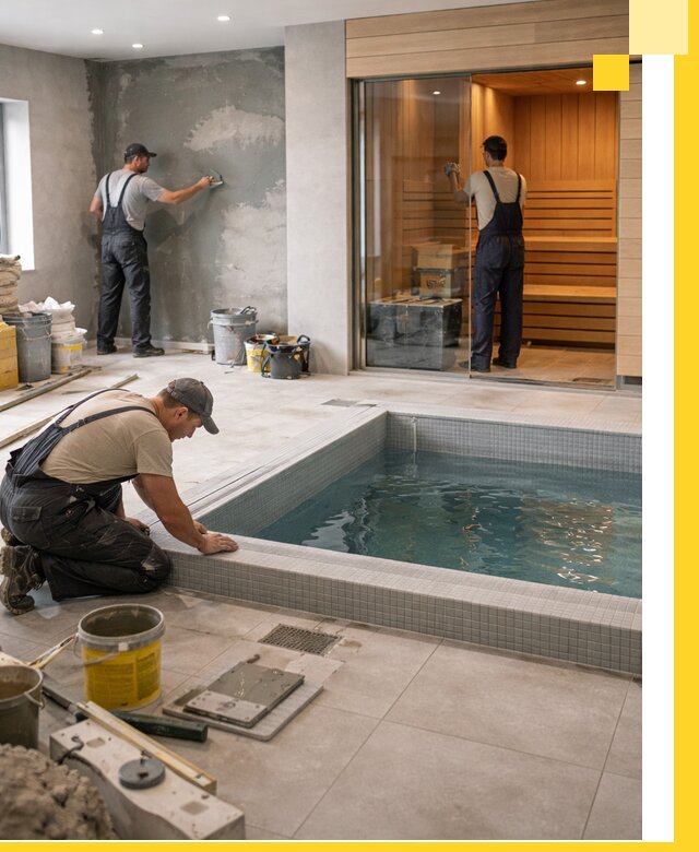 Проектирование и строительство сауны с бассейном в Туймазы