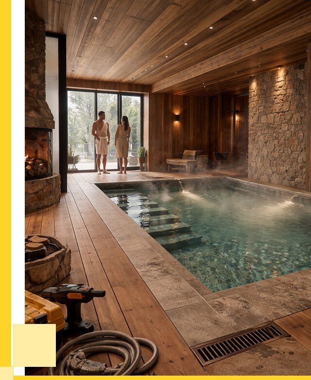 Проекты бань с бассейном под ключ в Туймазы от 76425 р., ЭриданТмз