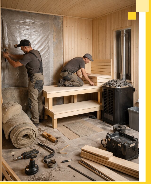 Проекты саун под ключ в Туймазы дизайн и строительство