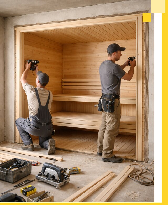 Монтаж саун под ключ в Туймазы — проектирование и установка