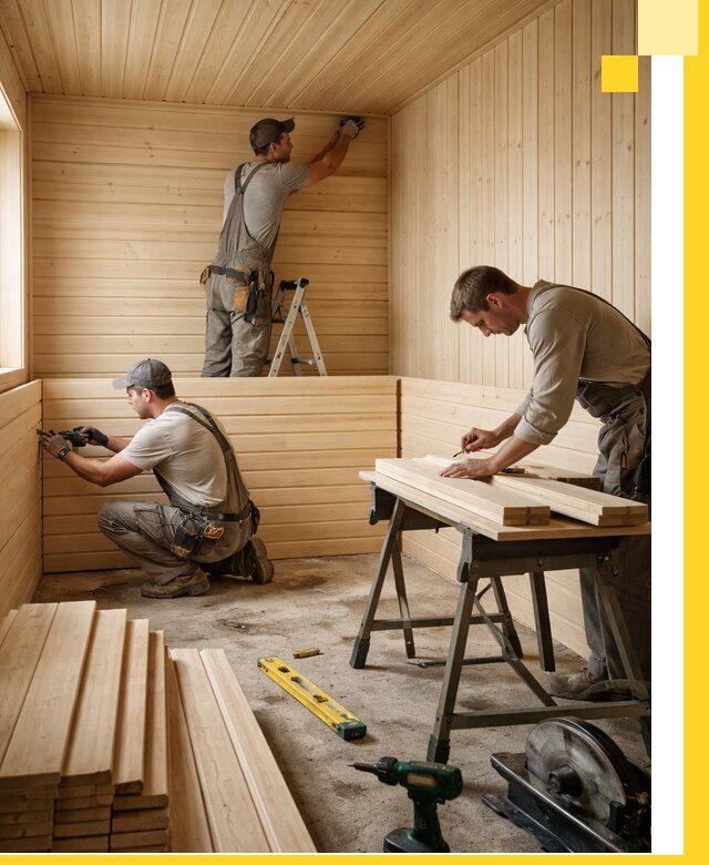 Обшивка саун в Туймазы из натуральной древесины под ключ