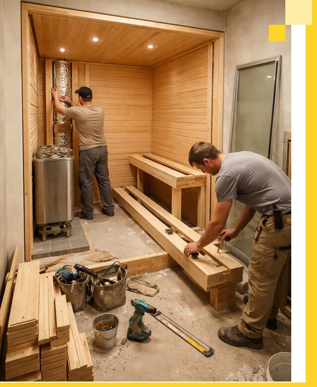 Проектирование и установка домашних саун под ключ в Туймазы