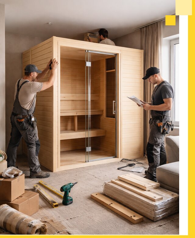 Установка и благоустройство саун в квартире в Туймазы