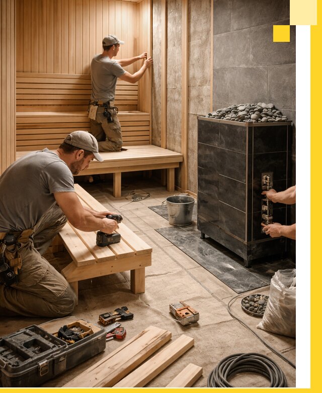 Дизайн и строительство интерьерных саун под ключ в Туймазы