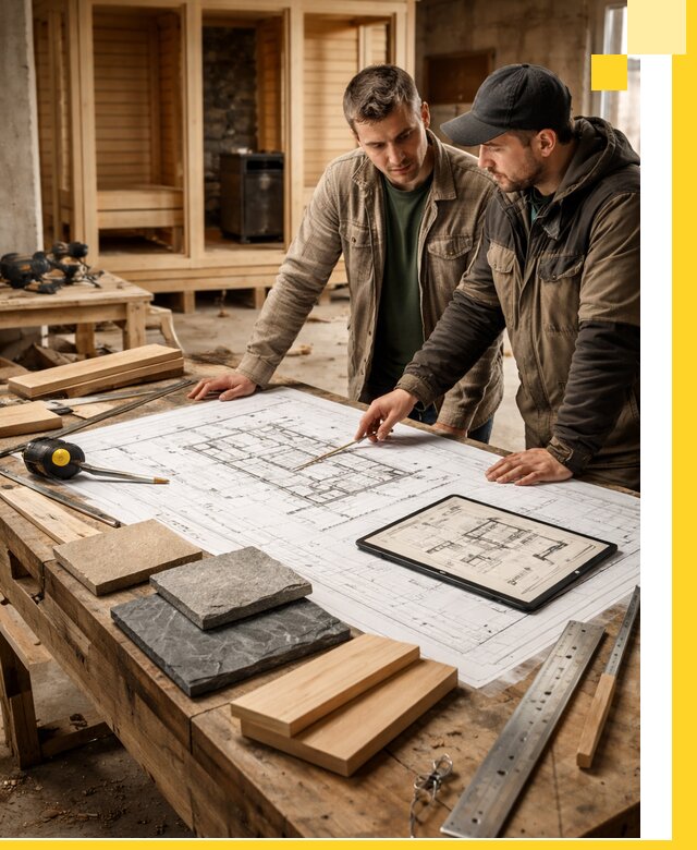 Проекты бань под ключ и планы строительства в Туймазы