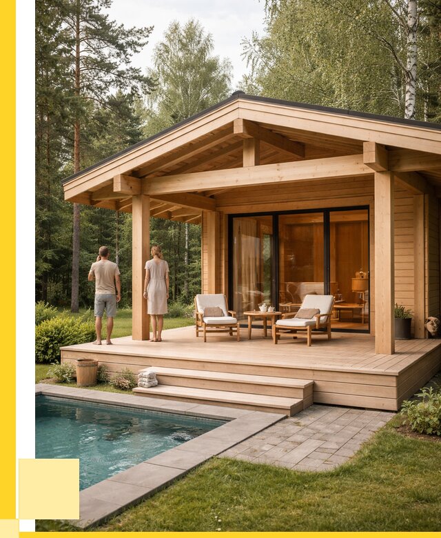 Бани с террасой под ключ в Туймазы от 611400 р. | ЭриданТмз