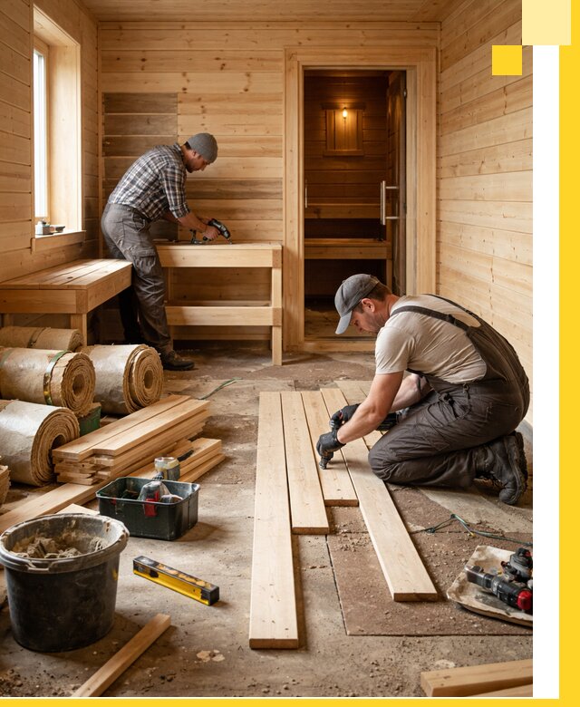 Индивидуальный проект бани с комнатой отдыха под ключ в Туймазы