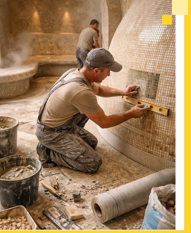 Хамам под ключ в Туймазы: проектирование, строительство, отделка