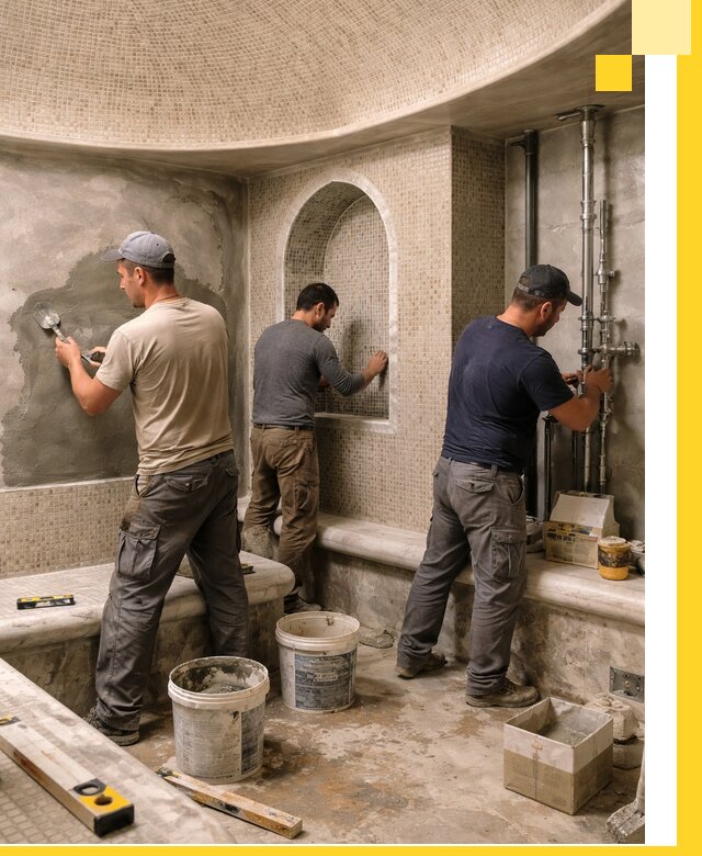 Профессиональный монтаж хамамов под ключ в Туймазы с гарантией