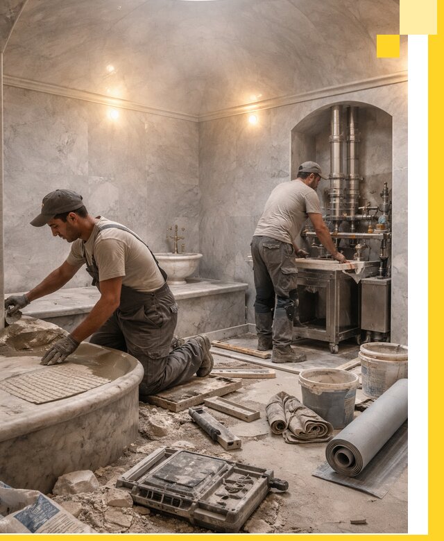 Строительство турецких бань хаммам под ключ в Туймазы