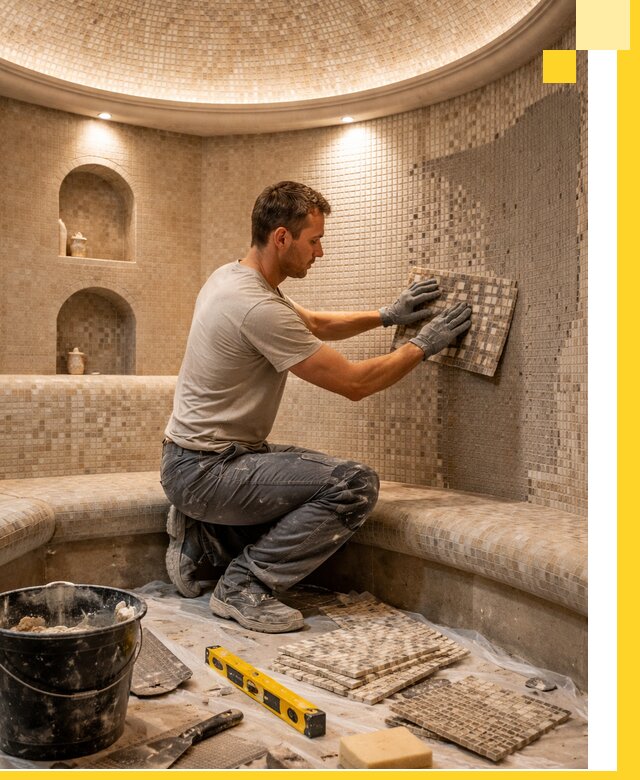 Устройство и монтаж домашнего хамама под ключ в Туймазы