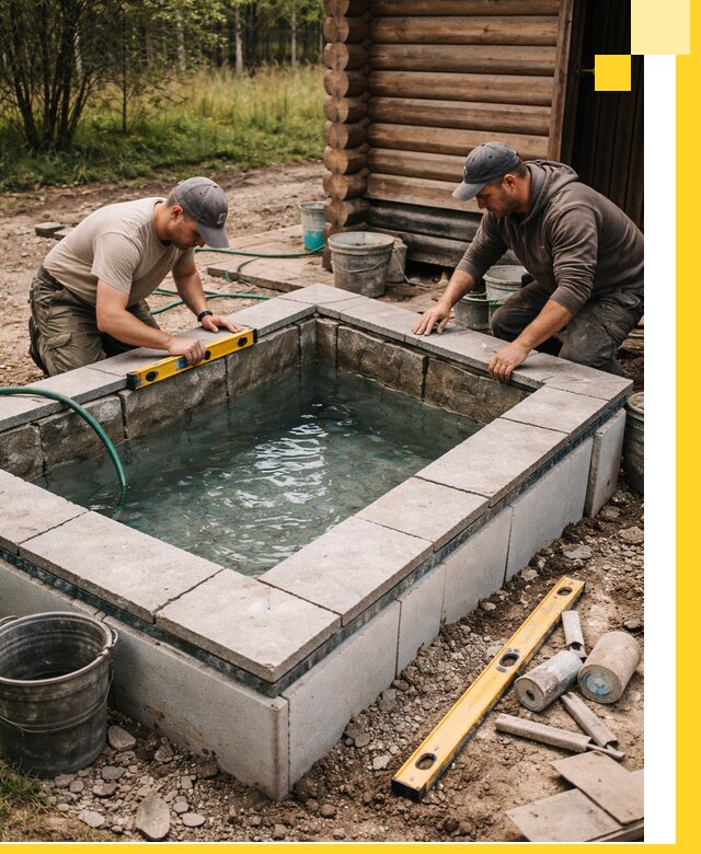 Изготовление и установка холодных купелей под ключ в Туймазы